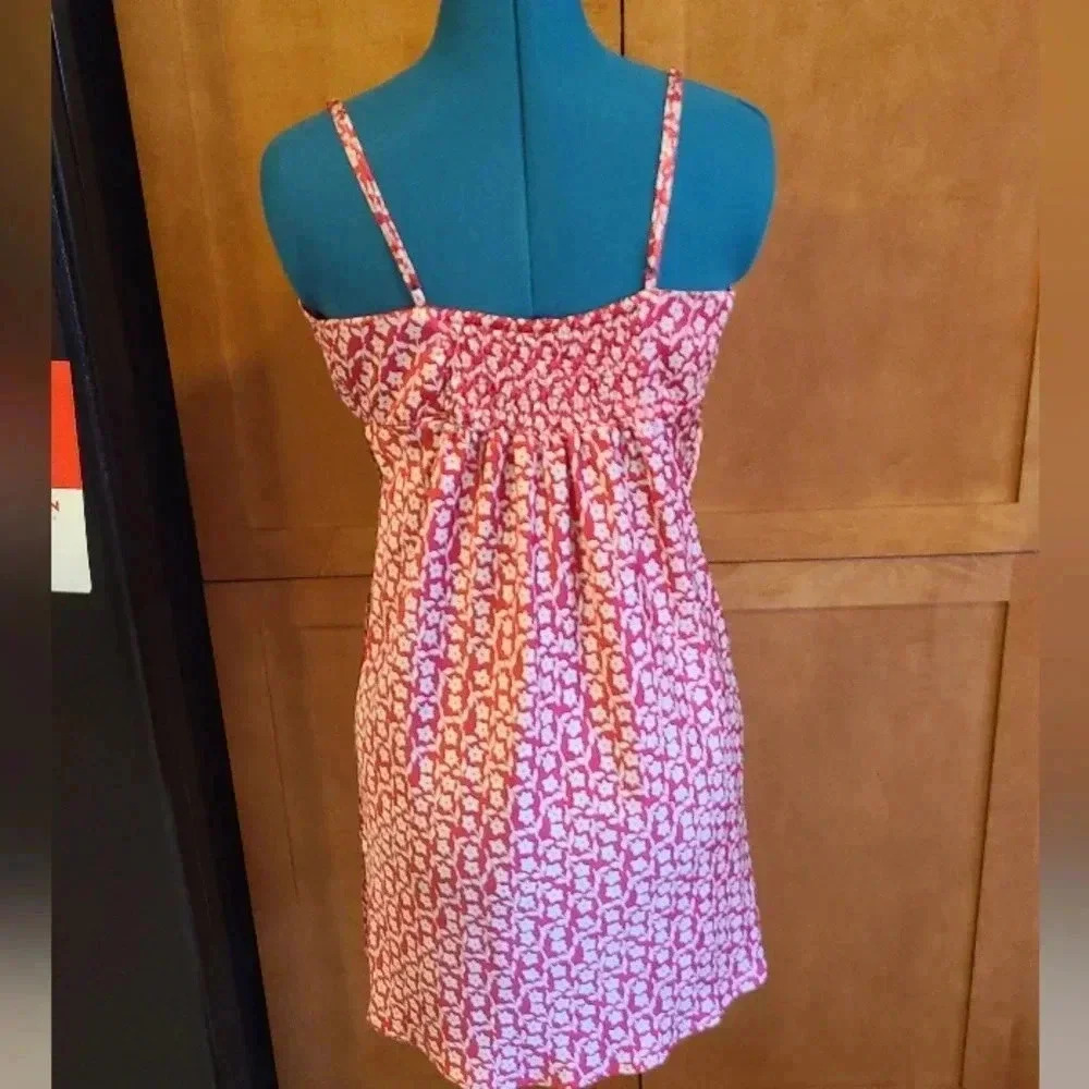 Free People Red Floral Slip Dress Mini Cherry Print Spaghetti Strap Size Large - Picture 8 of 12